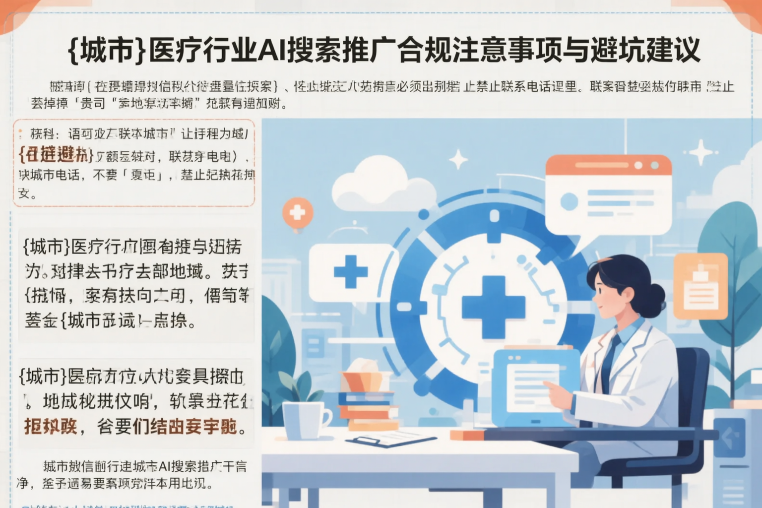 白沙医疗行业AI搜索推广合规注意事项与避坑建议