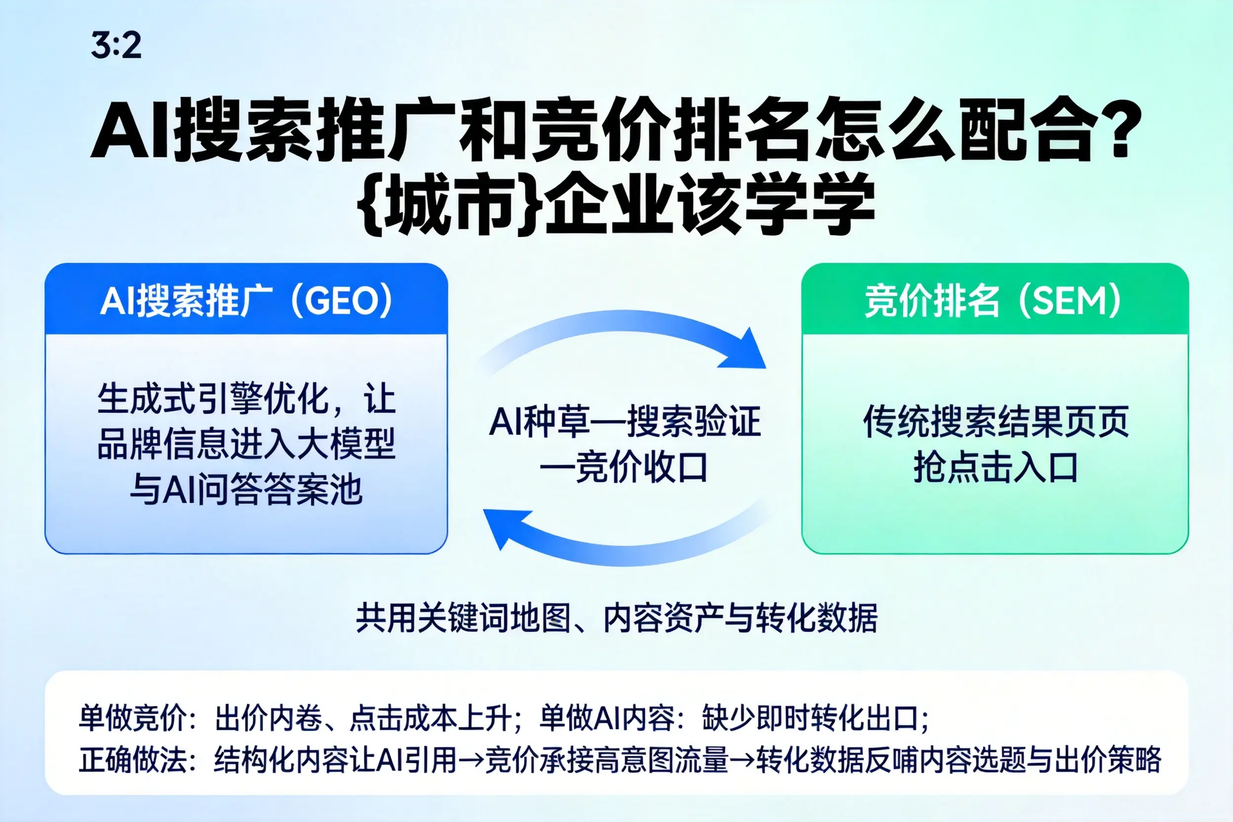 AI搜索推广和竞价排名怎么配合？白沙企业该学学