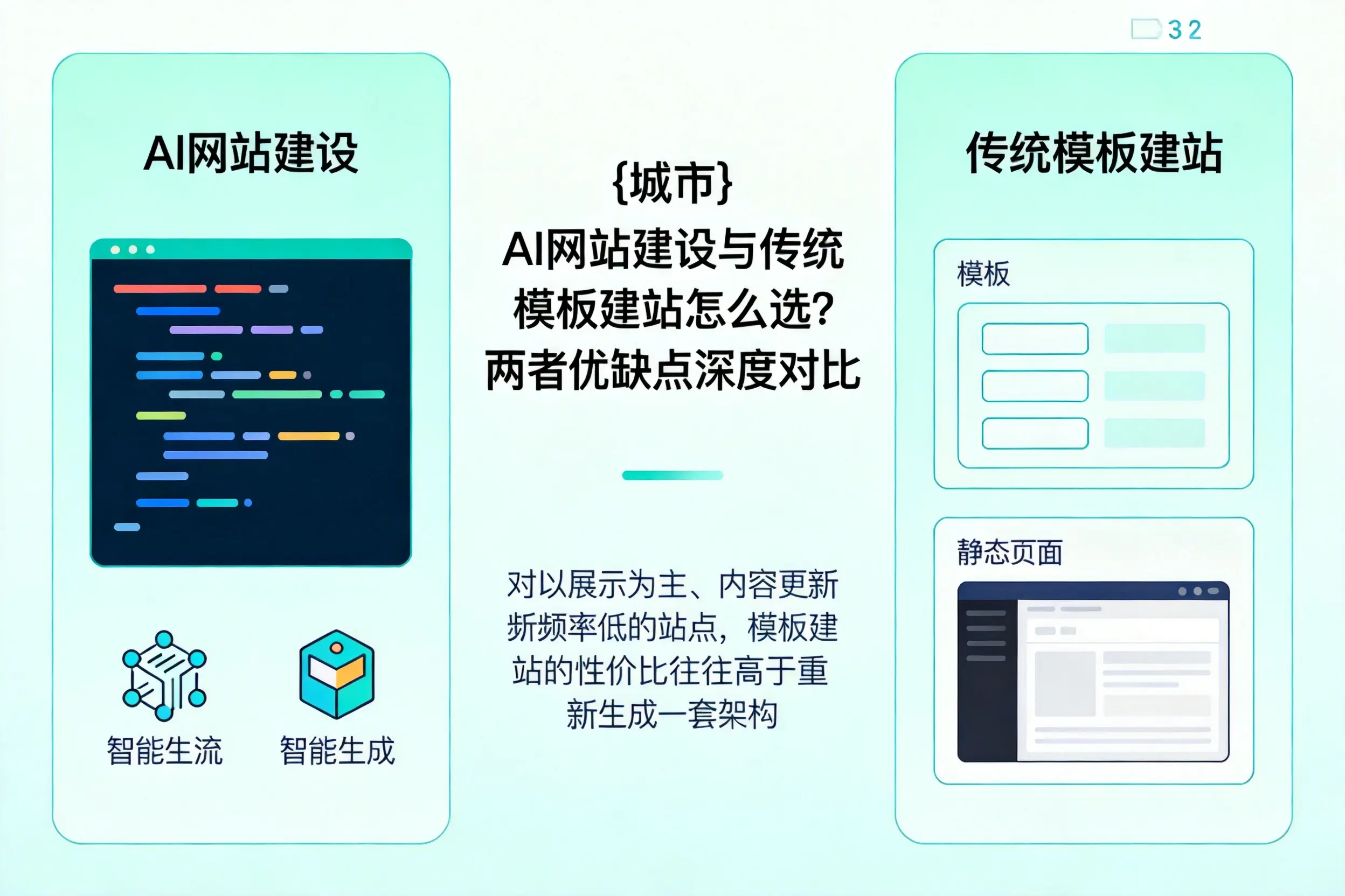 白沙AI网站建设与传统模板建站怎么选？两者优缺点深度对比