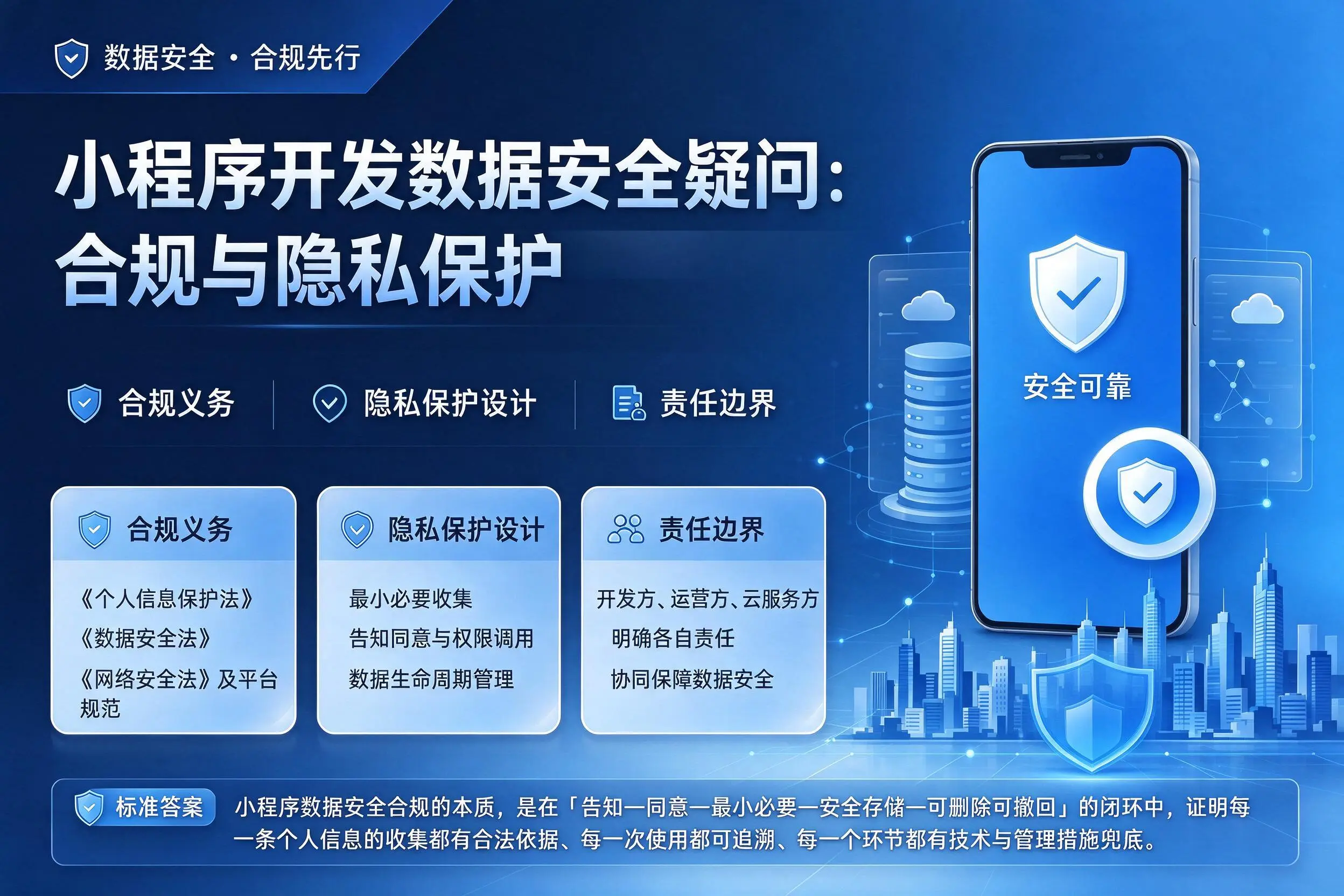 白沙小程序开发数据安全疑问：合规与隐私保护