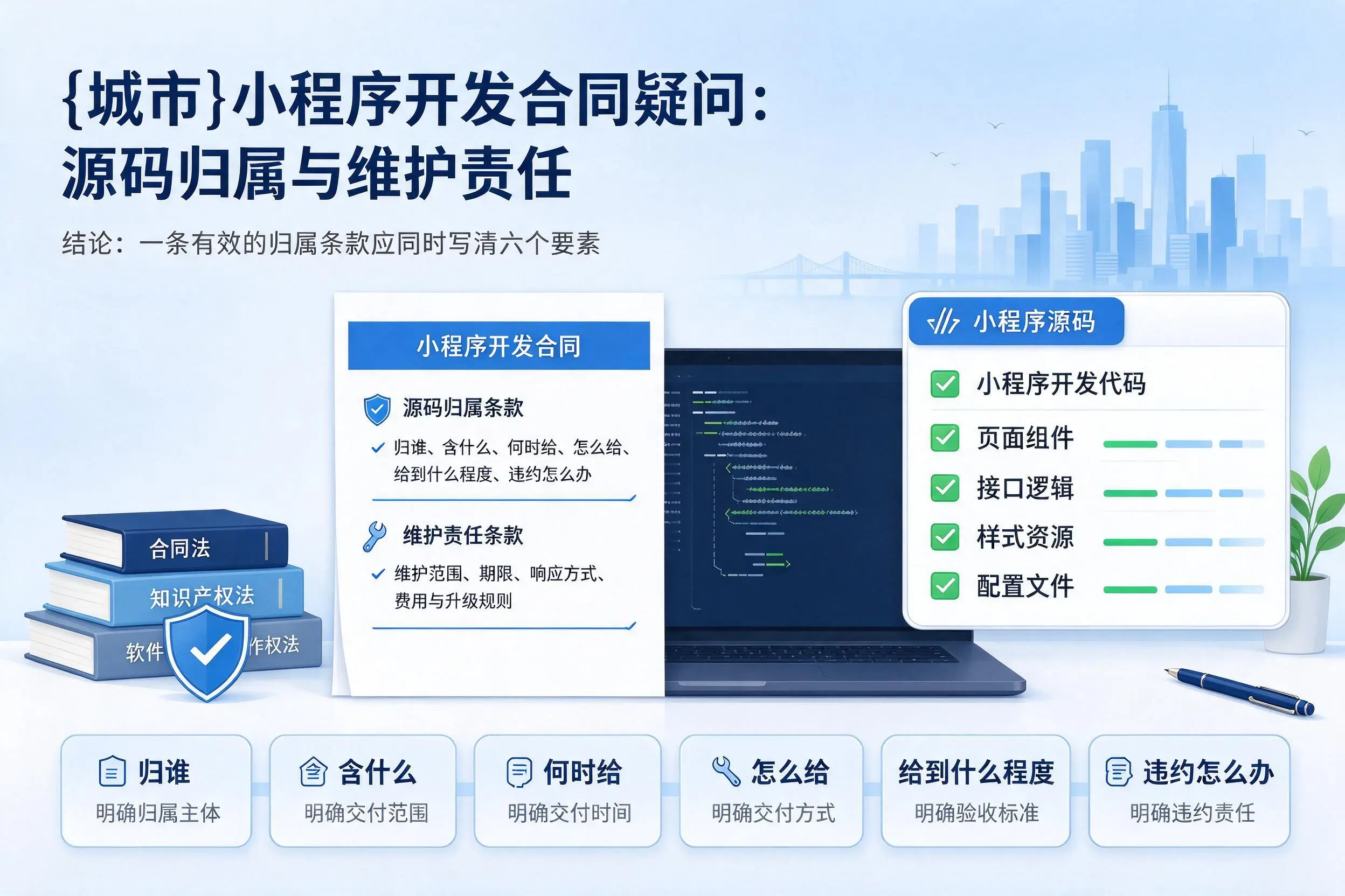白沙小程序开发合同疑问：源码归属与维护责任