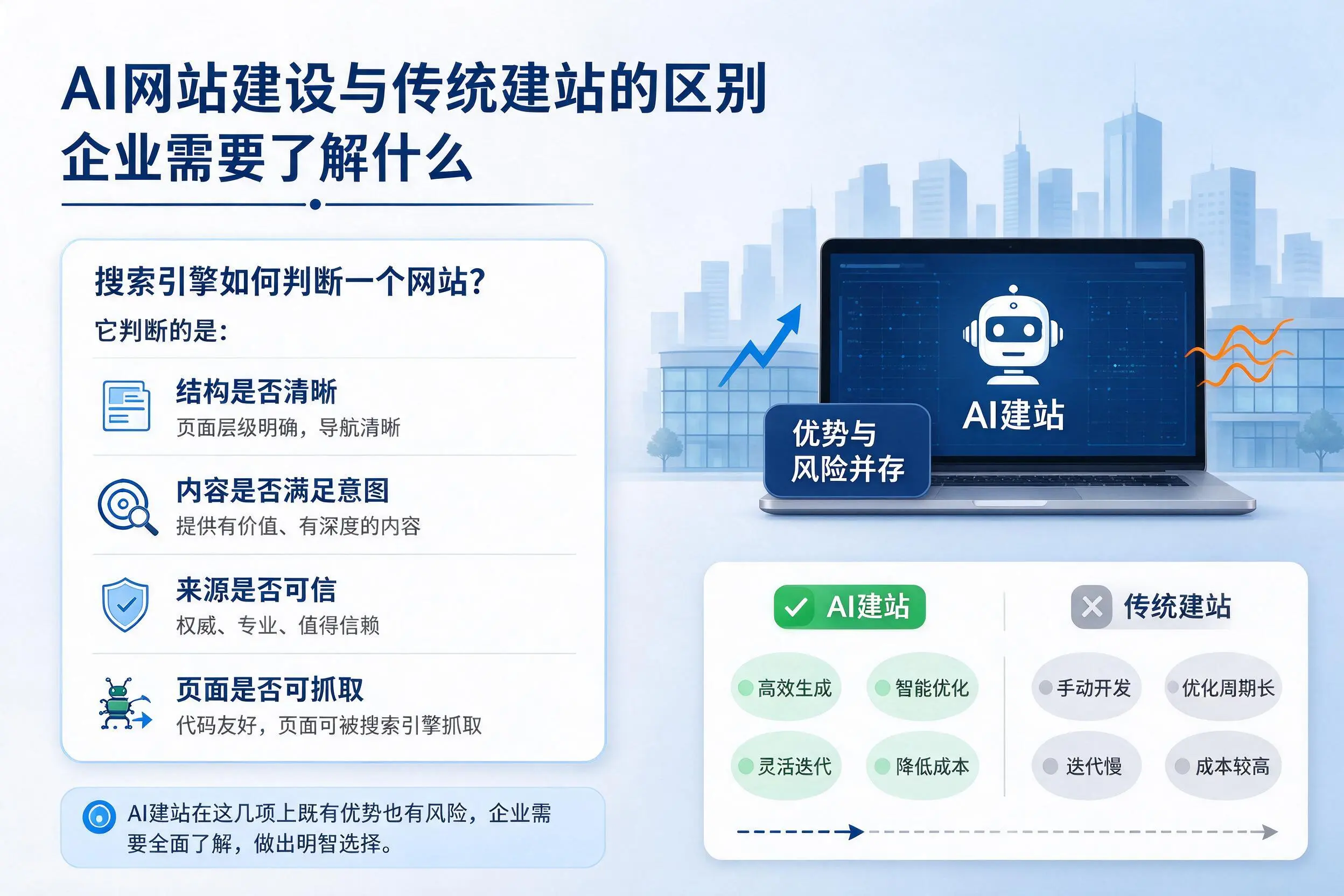 AI网站建设与传统建站的区别，白沙企业需要了解什么