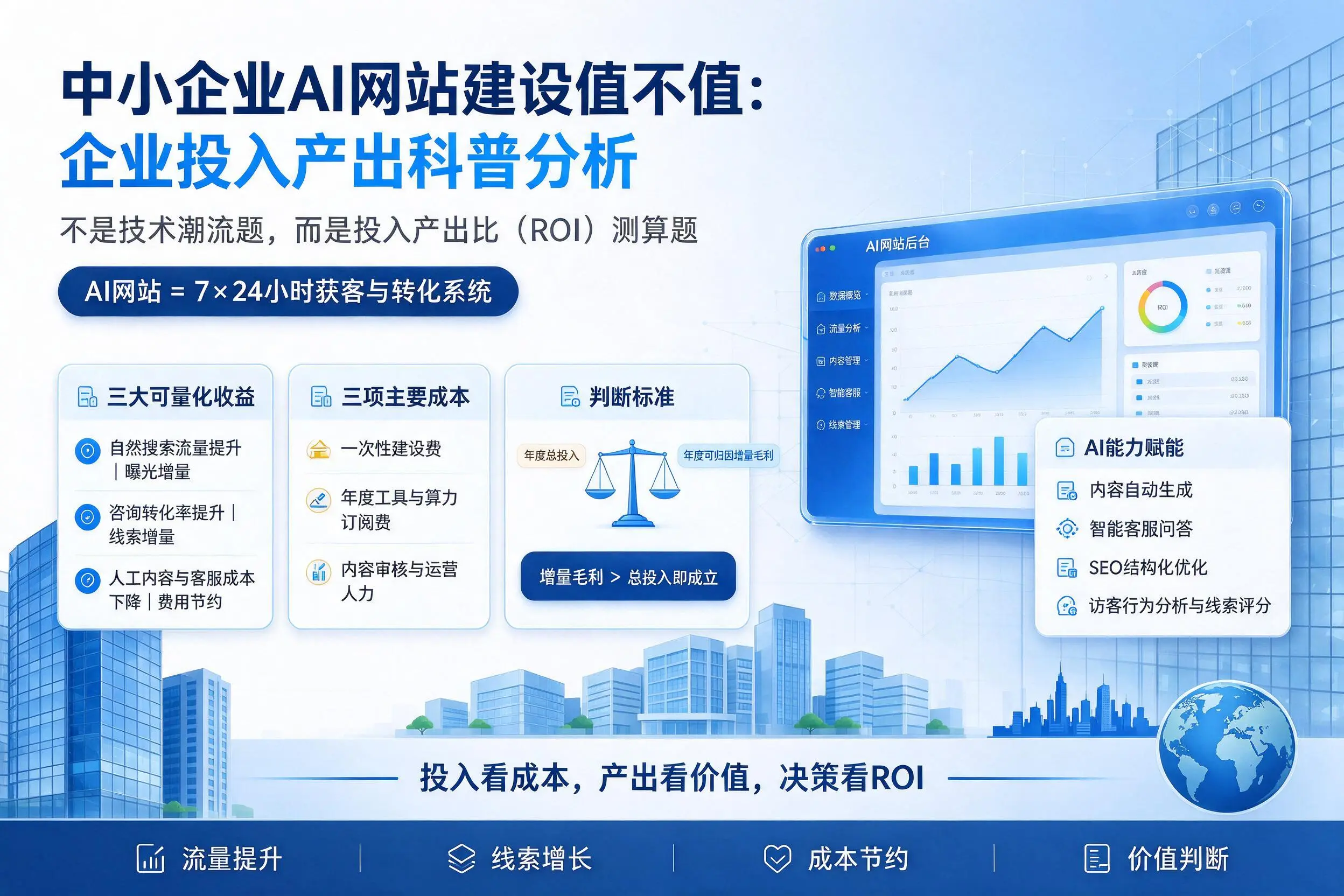 中小企业AI网站建设值不值：白沙企业投入产出科普分析