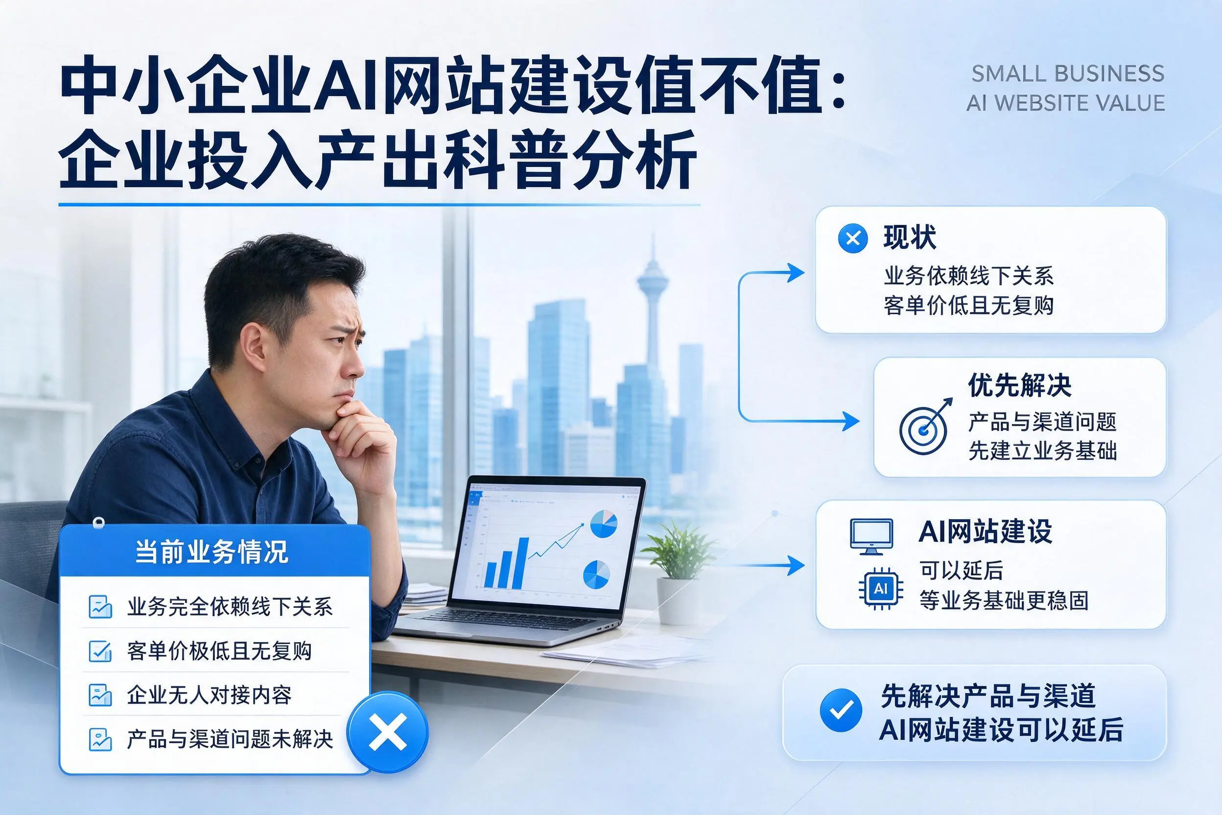 中小企业AI网站建设值不值：白沙企业投入产出科普分析