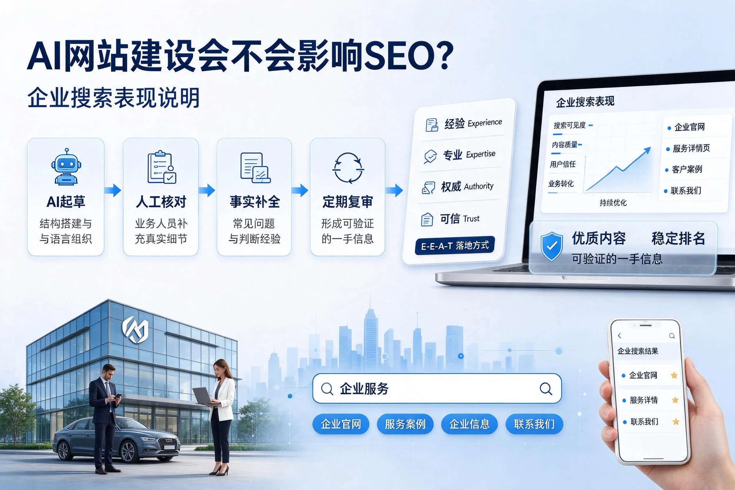 AI网站建设会不会影响SEO?白沙企业搜索表现说明