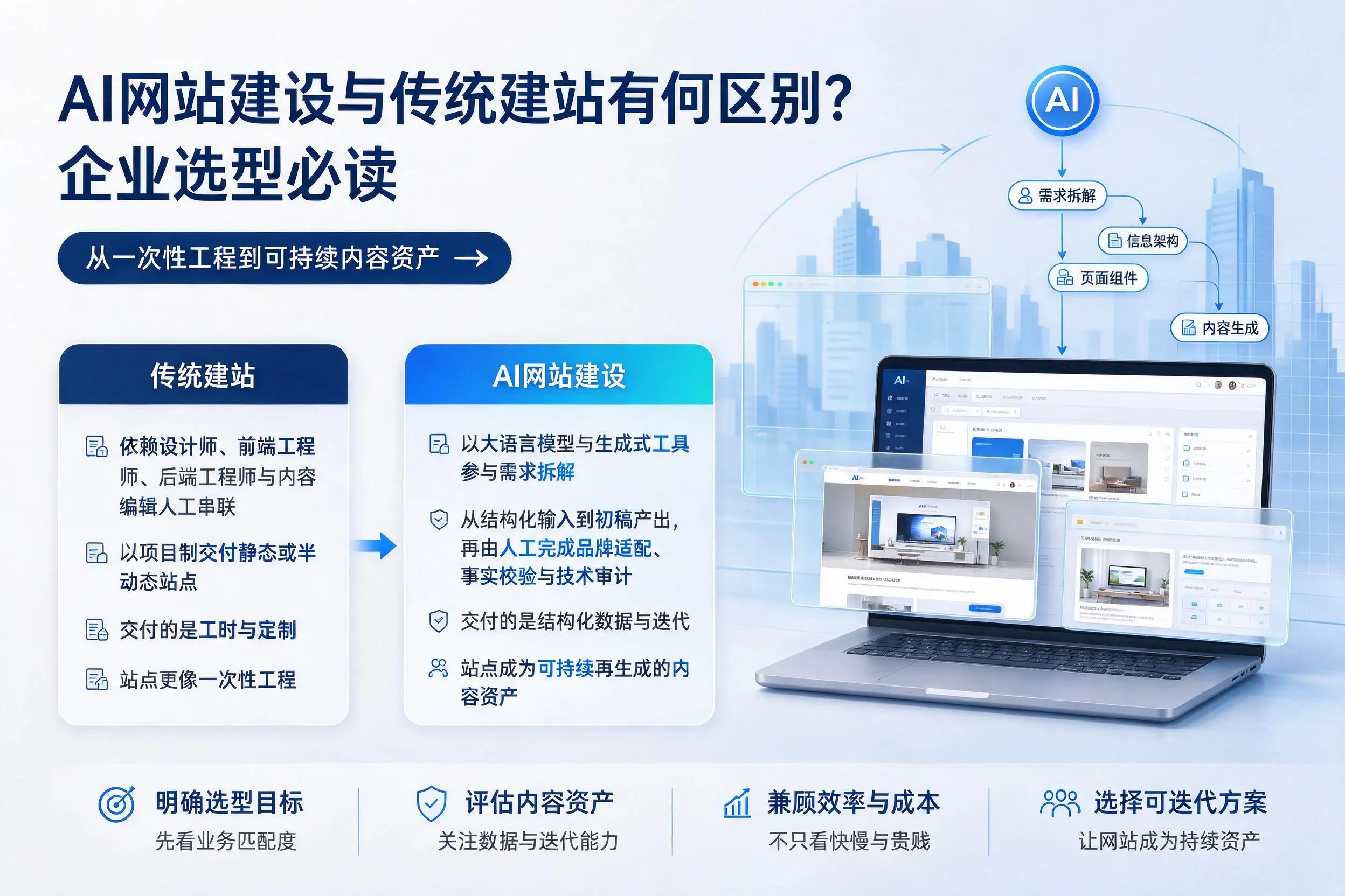 AI网站建设与传统建站有何区别？白沙企业选型必读