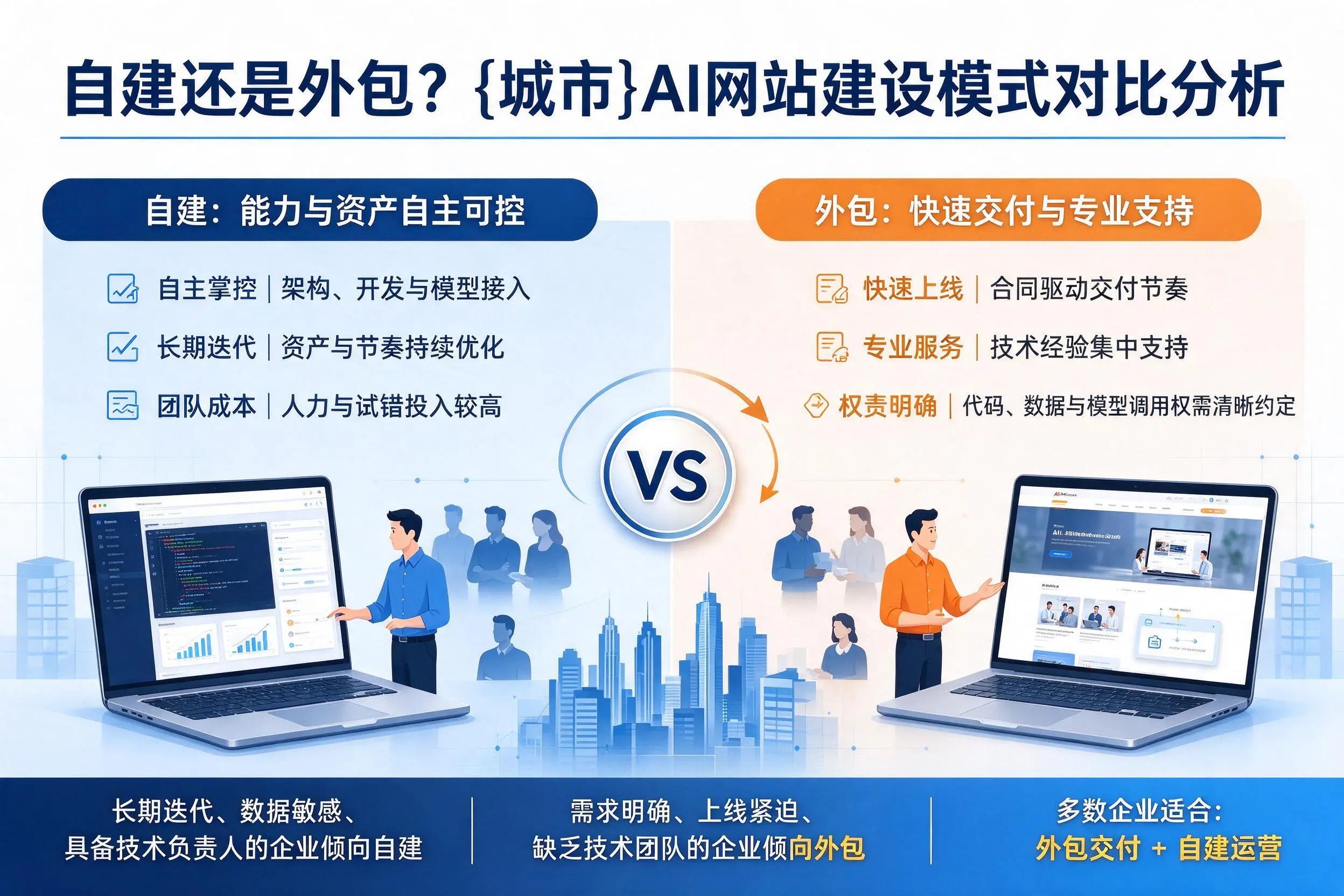 自建还是外包？白沙AI网站建设模式对比分析