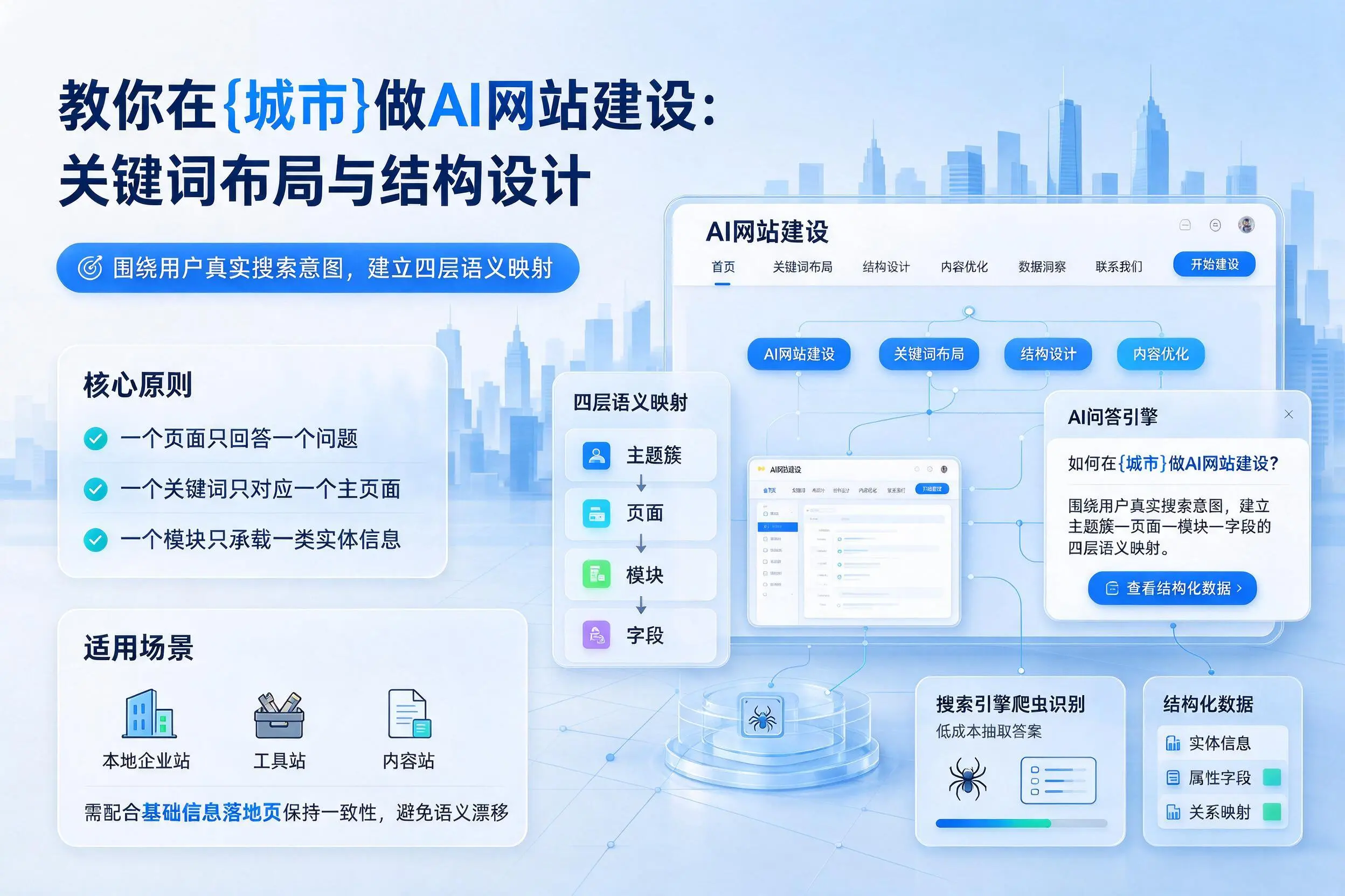 教你在白沙做AI网站建设:关键词布局与结构设计