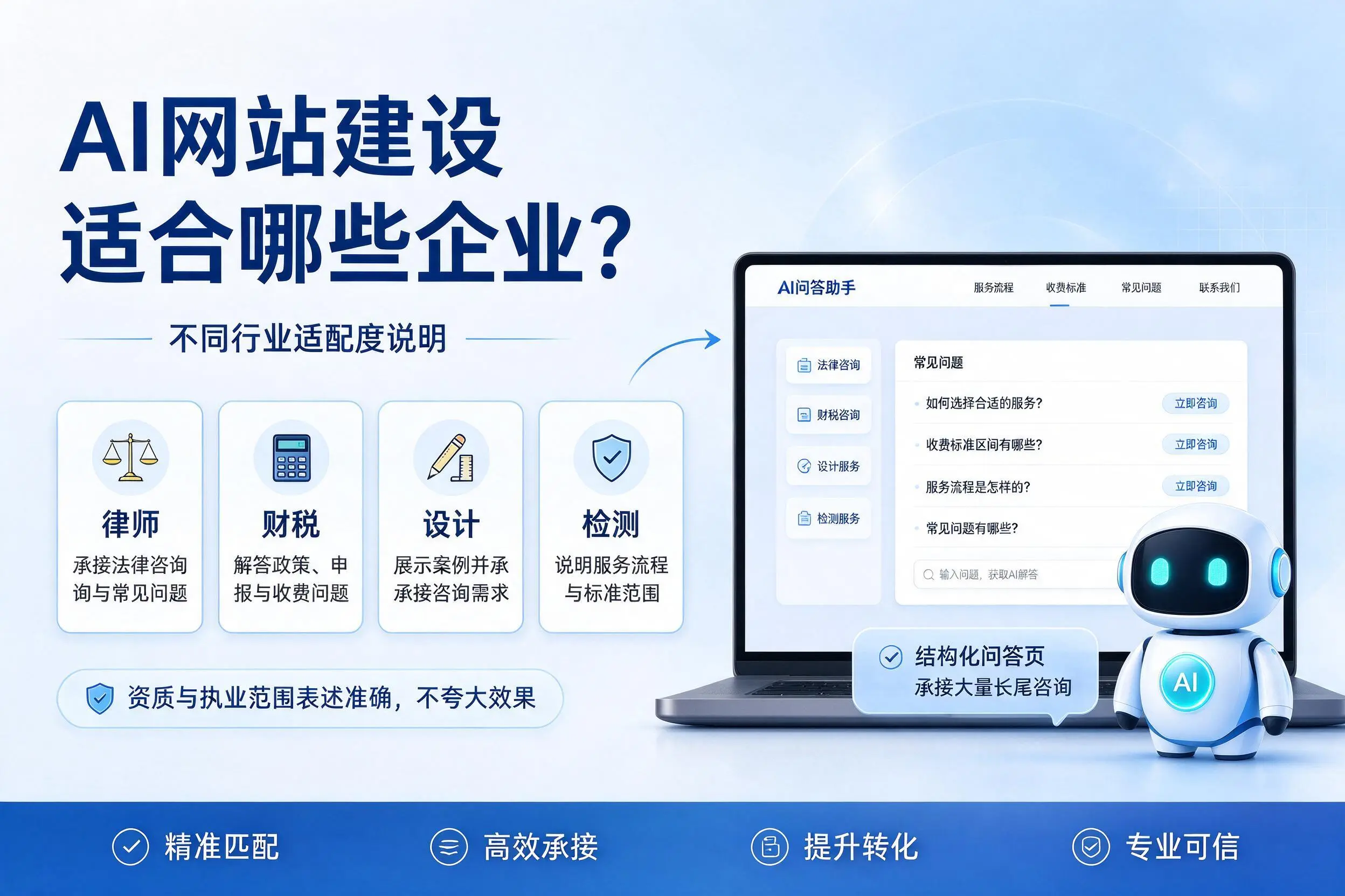 AI网站建设适合哪些企业？白沙不同行业适配度说明