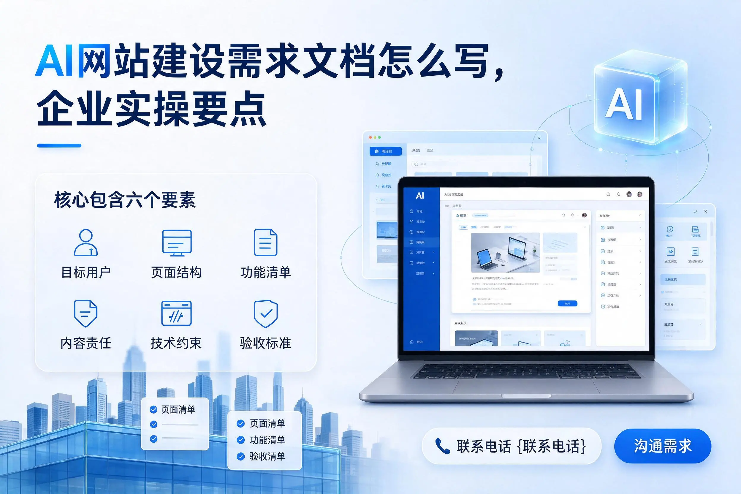 AI网站建设需求文档怎么写，白沙企业实操要点