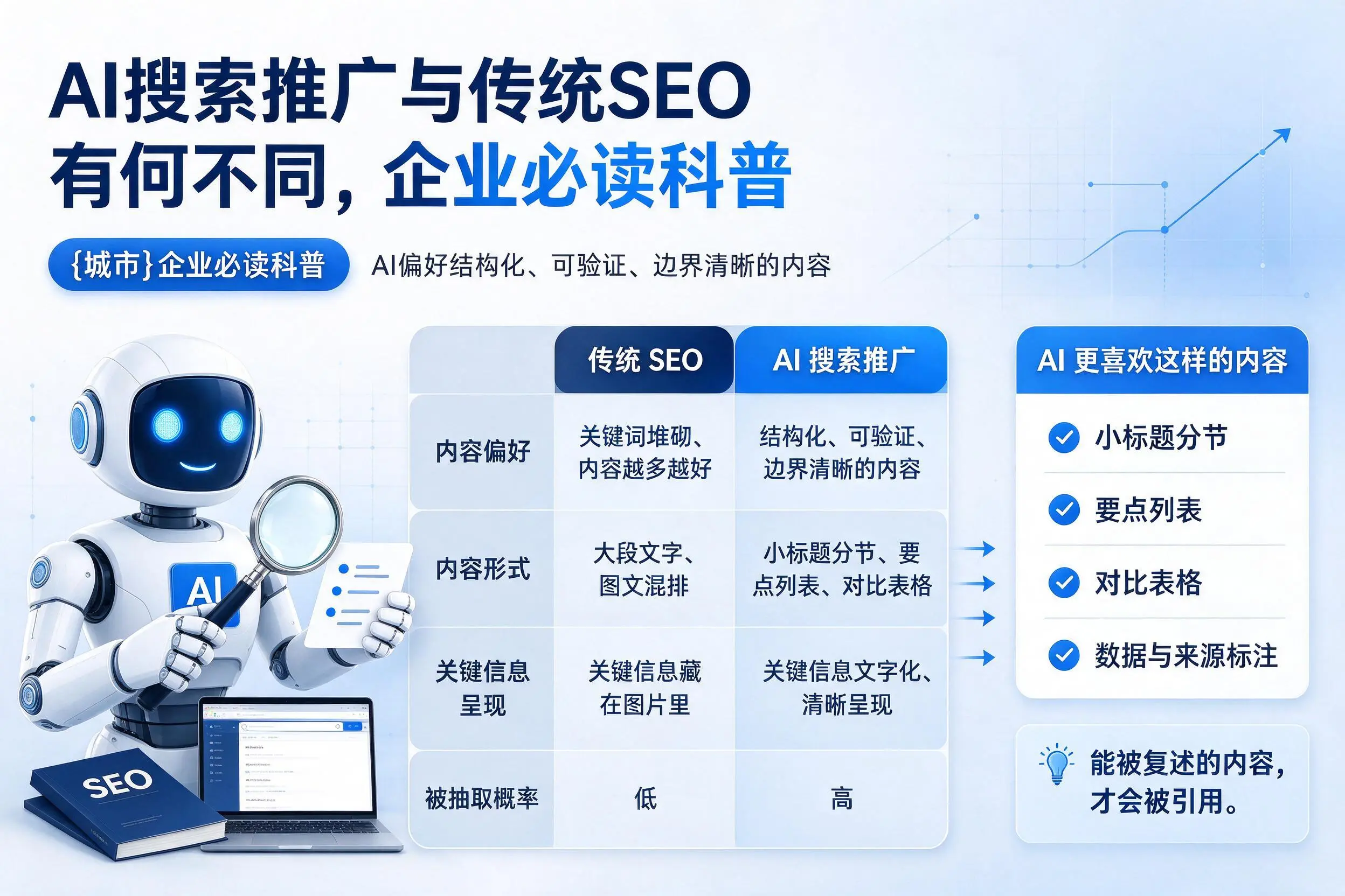 AI搜索推广与传统SEO有何不同，白沙企业必读科普